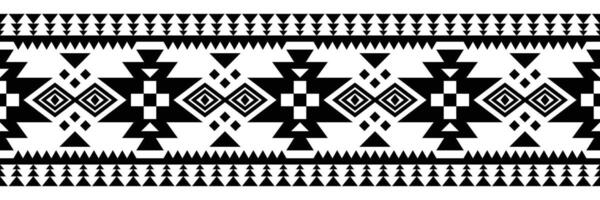 etnisch grens ornament. meetkundig etnisch oosters naadloos patroon. streep vector illustratie. inheems Amerikaans Mexicaans Afrikaanse Indisch tribal stijl. ontwerp grens, textiel, kleding stof, kleding, tapijt.