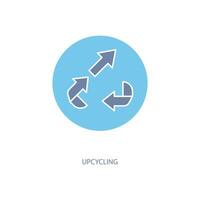 upcycling concept lijn icoon. gemakkelijk element illustratie. upcycling concept schets symbool ontwerp. vector