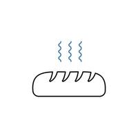 brood concept lijn icoon. gemakkelijk element illustratie. brood concept schets symbool ontwerp. vector