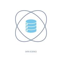 gegevens wetenschap concept lijn icoon. gemakkelijk element illustratie. gegevens wetenschap concept schets symbool ontwerp. vector