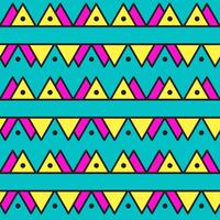 Naadloos uitstekend abstract patroon met driehoeken in de stijl van de jaren 80. vector