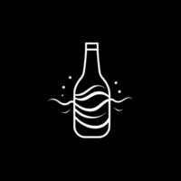 fles - minimalistische en vlak logo - vector illustratie