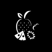 fruit, zwart en wit vector illustratie