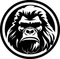 gorilla - minimalistische en vlak logo - vector illustratie