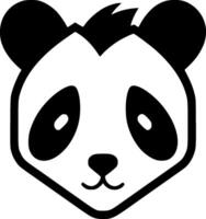 panda, zwart en wit vector illustratie