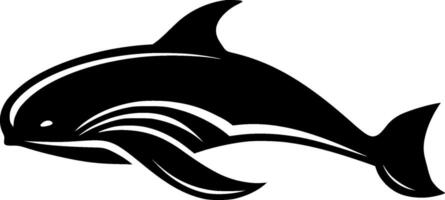 walvis - minimalistische en vlak logo - vector illustratie