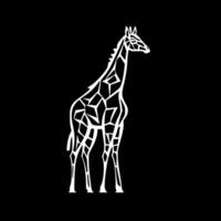giraffe - minimalistische en vlak logo - vector illustratie
