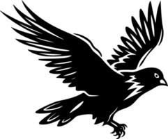 duif, zwart en wit vector illustratie