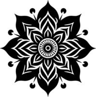 mandala, minimalistische en gemakkelijk silhouet - vector illustratie