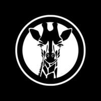 giraffe, zwart en wit vector illustratie