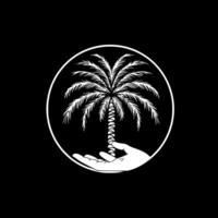 palm, minimalistische en gemakkelijk silhouet - vector illustratie