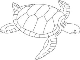 schets zee schildpad clip art vector