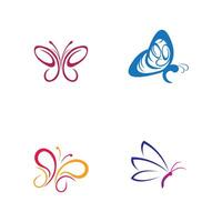 logo en symbool vlinder vector