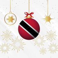 Kerstmis bal ornamenten Trinidad en Tobago vlag viering vector