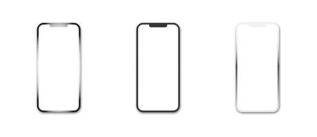 mockup smartphone. mobiel telefoon met blanco scherm. vector illustratie.