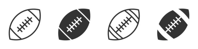 Amerikaans Amerikaans voetbal bal icoon. vector illustratie.