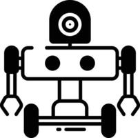 robot speelgoed- glyph en lijn vector illustratie