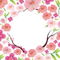 Aziatische roze Japanse Sakura-sjabloon vector