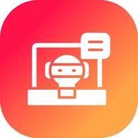 Chatbot creatief icoon ontwerp vector