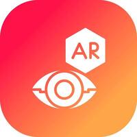 ar contact lens creatief icoon ontwerp vector