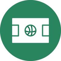 basketbal rechtbank creatief icoon ontwerp vector