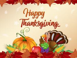 Happy thanksgiving kaartsjabloon vector