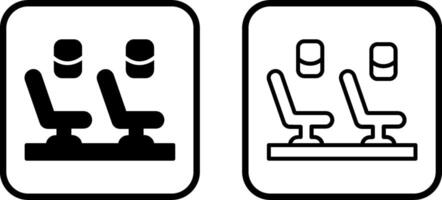 stoelen in vlak vector icoon