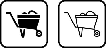 kruiwagen vector pictogram