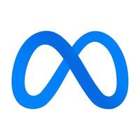 meta sociaal netwerk vector embleem, blauwe stijlvolle letter m of mobius band