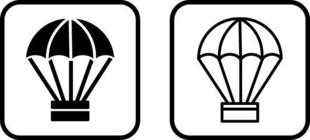 parachute vector pictogram