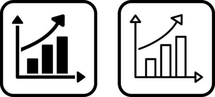 stijgende lijn statistieken vector icoon