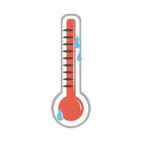 online dokter thermometer temperatuur testen zorg platte stijlicoon vector