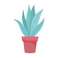 geïsoleerde plant in pot vector design