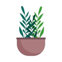 potplant decoratie geïsoleerd pictogram op witte achtergrond vector