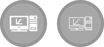 diagram lijn scherm vector icoon