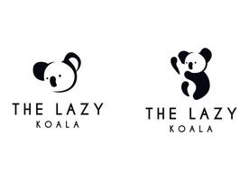 schattig lui koala logo ontwerp icoon. koala logo ontwerp vector