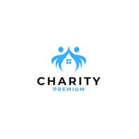 liefdadigheid bijdrage organisatie of fundament logo ontwerp illustratie idee vector