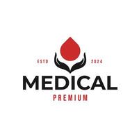 bloed bijdrage voor fundament of medisch logo ontwerp illustratie idee vector