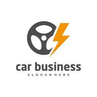 elektrische auto logo vector sjabloon, creatieve snelle auto logo ontwerpconcepten