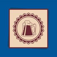 bier drinken framekaart vector