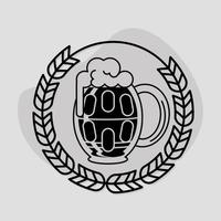bier drinken badge vector