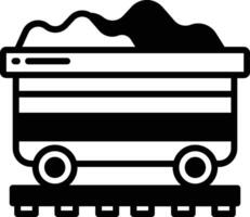 wagon glyph en lijn vector illustratie
