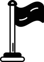 vlag glyph en lijn vector illustratie