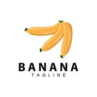 banaan logo ontwerp vers plantage boer banaan fruit vector silhouet sjabloon illustratie