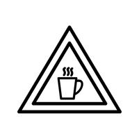 Vector cafetaria verkeersbord pictogram