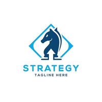 strategie agentschap zakelijke creatief bedrijf logo ontwerp modern minimaal concept paard pijl Mark vector