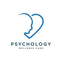 psychologie welzijn zorg creatief logo Mark ontwerp vector sjabloon mentaal Gezondheid