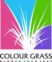 kleur modern gras idee vector logo ontwerp