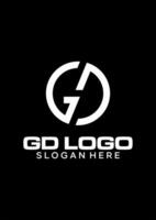 eerste gd idee vector logo ontwerp