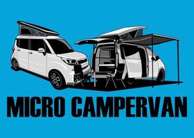 micro camper busje illustratie vector ontwerp